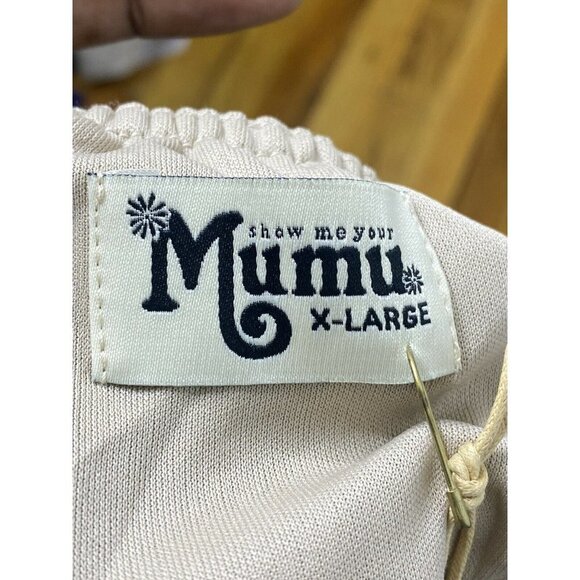 Show Me Your MuMu Woman's Heather Halter Maxi Dress Dune SZ XL - Picture 6 of 11